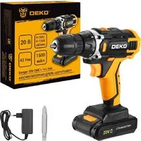 Дрель-шуруповерт Deko Banger 20V ONE + 083-1042 (с 1-им АКБ)