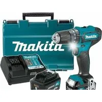 Ударная дрель-шуруповерт Makita HP333DWME (с 2-мя АКБ, кейс)
