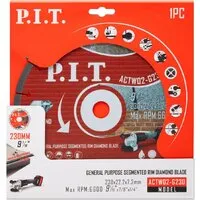 Отрезной диск алмазный  P.I.T. ACTW02-G230
