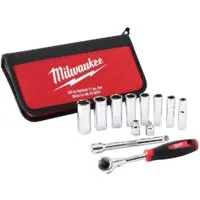 Набор трещотка с головками Milwaukee 48229001 (12 предметов)