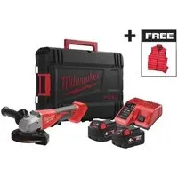Угловая шлифмашина Milwaukee BLSAG125XPDMC-402X 4933499460 (с 2-мя АКБ, кейс)