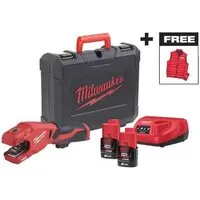 Труборез Milwaukee M12PCSSMC-202C 4933499464 (с 2-мя АКБ, кейс)