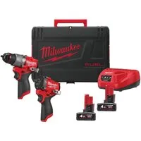 Набор электроинструмента Milwaukee M12FPP2X2-402X 4933498741 (шуруповерт, винтоверт, 2 АКБ, кейс)