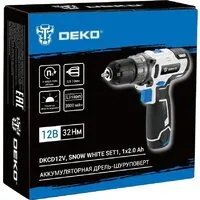 Дрель-шуруповерт Deko DKCD12V Snow White Set1 083-1106 (с 1-им АКБ)