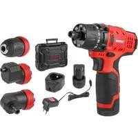 Дрель-шуруповерт Wortex LX BD 1215 Li Set 1326469 (с 2-мя АКБ, кейс)
