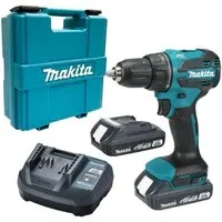 Дрель-шуруповерт Makita LXT Basic DDF490WVE (с 2-мя АКБ, кейс)