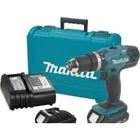 Ударная дрель-шуруповерт Makita DHP453SYE (с 2-мя АКБ, кейс)