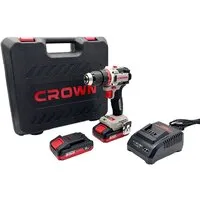 Дрель-шуруповерт Crown CT21128HMX-2 BMC (с 2-мя АКБ, кейс)