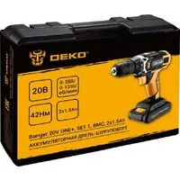 Дрель-шуруповерт Deko Banger 20V ONE+ 083-1110 (с 2-мя АКБ, кейс)