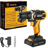 Дрель-шуруповерт Deko Banger 20V ONE + 083-1042 (с 1-им АКБ)