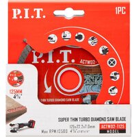 Отрезной диск алмазный  P.I.T. ACTW02-T125