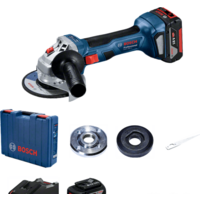 Угловая шлифмашина Bosch GWS 180-LI Professional 06019H9021 (с 2-мя АКБ, кейс)