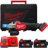 Угловая шлифмашина Milwaukee M18 Fuel One-Key M18FSAGSVO125X-502X 4933493553 (с 2-мя АКБ 5 Ач, кейс)