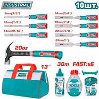 Набор домашнего мастера Total Набор инструментов для деревообработки TOS230906 (10 предметов)