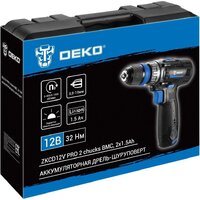 Дрель-шуруповерт Deko ZKCD12V PRO 084-1013 (с 2-мя АКБ, кейс)