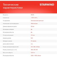 Угловая шлифмашина StarWind AG125E-950