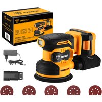 Эксцентриковая шлифмашина Deko DKCG20-125 063-4022 (с 1-м АКБ)