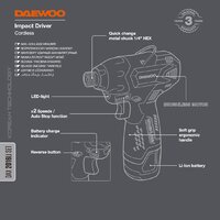 Винтоверт Daewoo Power DAX 2016Li Set (с 2-мя АКБ, сумка)