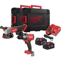 Наборы электроинструментов Milwaukee M18 FPP2E3-502X 4933492516 (шуруповерт, болгарка, 2 АКБ, кейс)