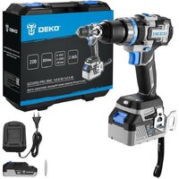 Ударная дрель-шуруповерт Deko GCD20DU PRO 083-1107 (с 2-мя АКБ, кейс)