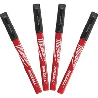 Набор маркеров строительных Milwaukee Inkzall 48223164 (4 шт, черный)