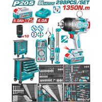 Гайковерт Total THPTCS82882 (с 2-мя АКБ, кейс, набор инструментов)