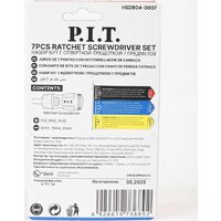 Набор отвертка с битами P.I.T. Advance HSDR04-0007 (7 предметов)