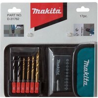 Набор оснастки для электроинструмента Makita D-31762 (17 предметов)
