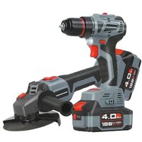 Наборы электроинструментов Profipower E0220 (шуруповерт, болгарка, 2 АКБ, кейс)