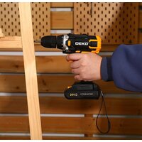 Дрель-шуруповерт Deko DKCD20V 080-1009 (с 2-мя АКБ, кейс, оснастка)