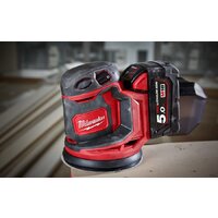 Эксцентриковая шлифмашина Milwaukee M18 BOS125-502B 4933464229 (с 2-мя АКБ, сумка)