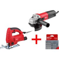 Наборы электроинструментов Wortex JS650700025A2 (лобзик, болгарка, набор оснастки)