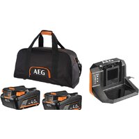 Аккумулятор с зарядным устройством AEG Powertools SETLL1840SLK1 4935479809 (2x18В/4 Ah + 18В, сумка)