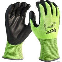 Перчатки хозяйственные Milwaukee Hi-Vis Cut level 4/D 9/L 4932479928