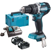 Ударная дрель-шуруповерт Makita DHP484RTJ (с 2-мя АКБ, кейс)