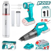 Наборы электроинструментов Total TOSLI20668 (пылесос, фонарь, 1 АКБ)