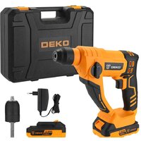 Перфоратор Deko DKCH20 SET (с 2-мя АКБ, кейс)