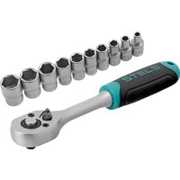 Набор трещотка с головками Stels 14125 (11 предметов)