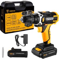 Дрель-шуруповерт Deko Sharker 16V 083-1108 (с 2-мя АКБ, кейс)