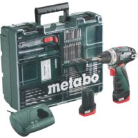 Дрель-шуруповерт Metabo PowerMaxx BS Basic Set 600080880 (с 2-мя АКБ, набор инструмента)