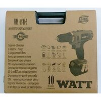 Дрель-шуруповерт WATT WAS-18 Li-2 1.018.031.12 (с 2-мя АКБ, кейс)