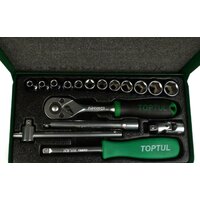 Набор трещотка с головками Toptul GCAD1702 17 предметов