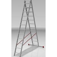 Лестница-стремянка Новая высота NV 522 двухсекционная индустриальная 2x12 ступеней