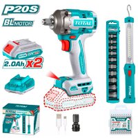 Наборы электроинструментов Total TOSLI23048 (гайковерт, фонарь, 2 АКБ)