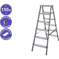 Лестница-стремянка Новая высота NV 114 двухсторонняя 2x6 ступеней