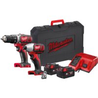 Наборы электроинструментов Milwaukee M18 BPP2D-402C 4933447126 (шуруповерт, винтоверт, 2 АКБ, кейс)