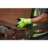 Перчатки хозяйственные Milwaukee Hi-Vis Cut level 1/A 10/XL 4932492916