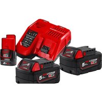 Аккумулятор с зарядным устройством Milwaukee M18 M18NRG-502 4933459217 (2 x 18В/5 Ач + 12В/2 Ач + 12-18В)