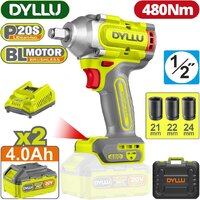 Гайковерт Dyllu DTCD1B483 (с 2-мя АКБ, кейс)