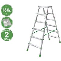 Лестница-стремянка Новая высота NV 212 с увеличенной площадкой 2x6 ступеней